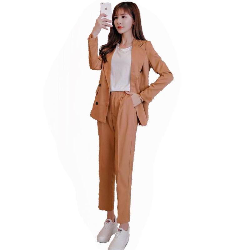 The new casual professional formal suit set for women's interviews in the autumn and winter style of the small suit jacket for women Item Picture