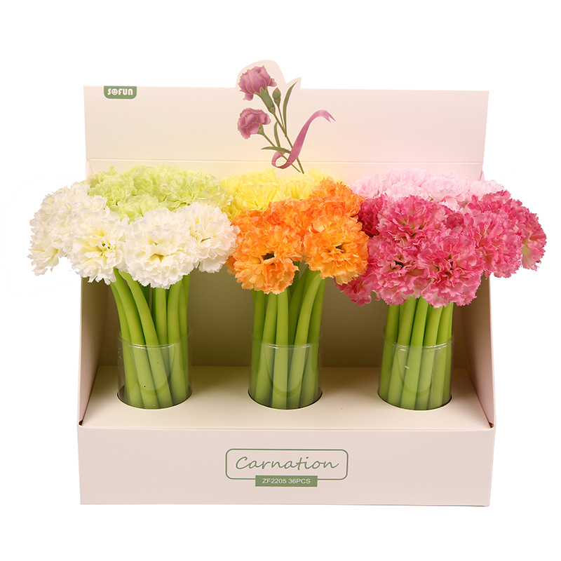 New Kannaixin Cloth Flowers Creative Silicone Pen Student Cartoon Custom Neutral Pen Manufacturers Wholesale Item Picture