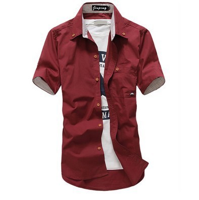 Camisa de manga corta de hombre 2023 verano coreano slim fit casual pequeña champiñón camisa de manga media moda juvenil hombre Application Scenario