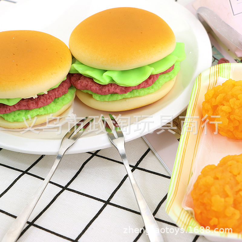 New Burger Stress Reduction Simulation Toy Kfc Burger Agency Toy Tpr Soft Material Item Picture
