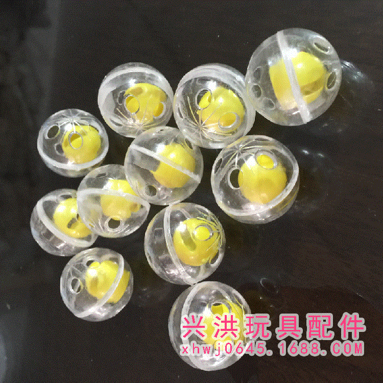 Plush Toy Eyes Nose Accessories 5 Holes Plastic Bell 26Mm Rattle Plastic Bell Ring Ring Ball