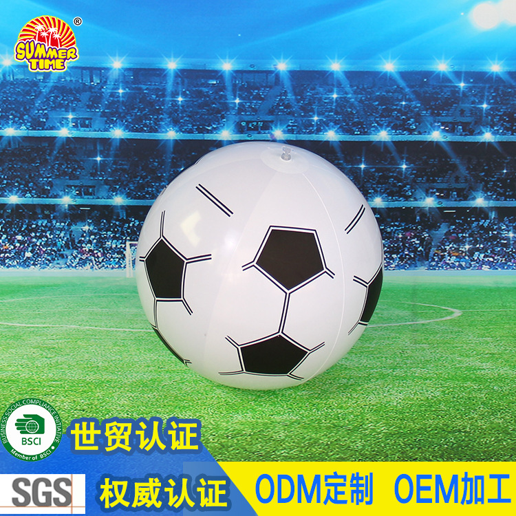 虹雨® 厂家定制玩具沙滩球  戏水球logo促销广告球 pvc排球外贸充气足球详情图2