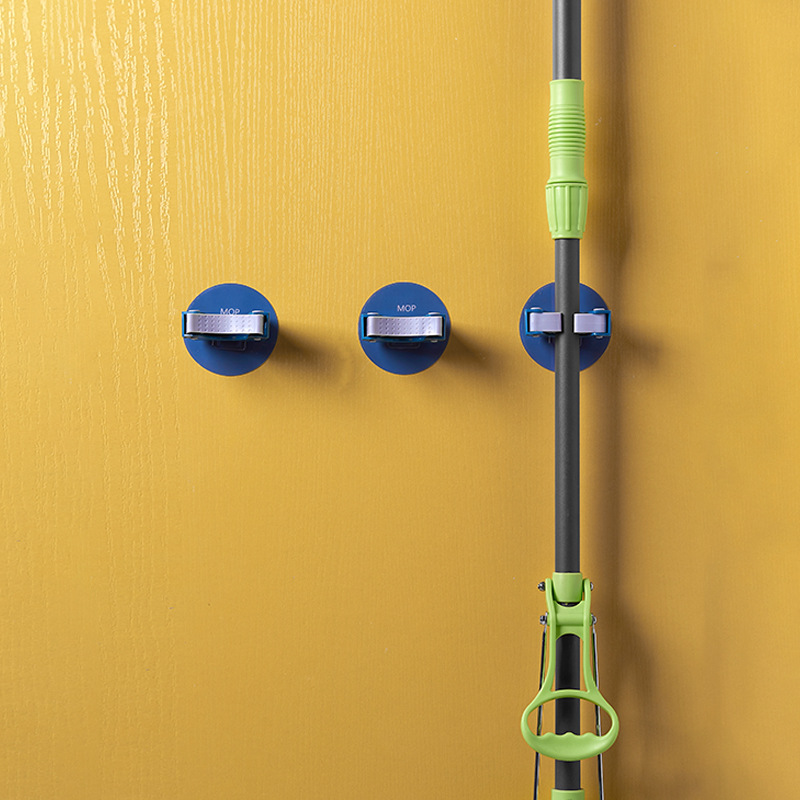 Non-drilling mop rack, bathroom mop hanging rack, mop clamp, wall-mounted mop rack, mop hook, mop hanging magic tool details Picture
