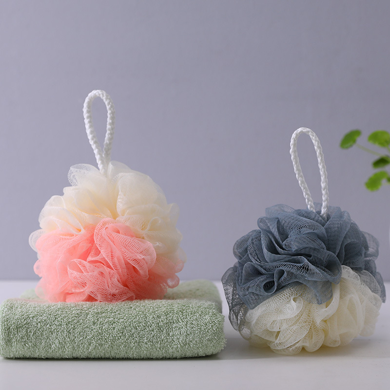 Fabricante de la versión coreana del baño esponja de color flor de baño ducha de ducha de tamaño grande limpiador de baño para niños más esponja bola de baño al por mayor especial para el comercio exterior Application Scenario