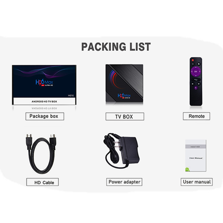 机顶盒/dvb-t2机顶盒/电视机盒子/安博顶盒中文版/s905x4机顶盒白底实物图