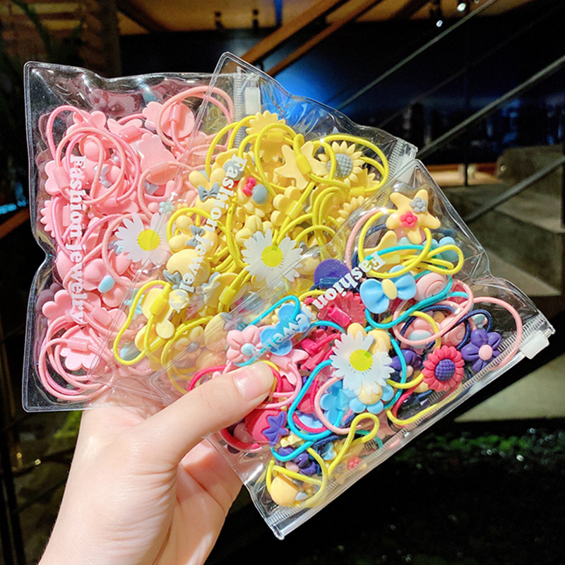 Storage Bag For Children Rubber Bands Do Not Hurt Hair Cord For Girls Baby Hair Accessories Hair Band Tie Hair Rubber Band Headwear For Girls details Picture
