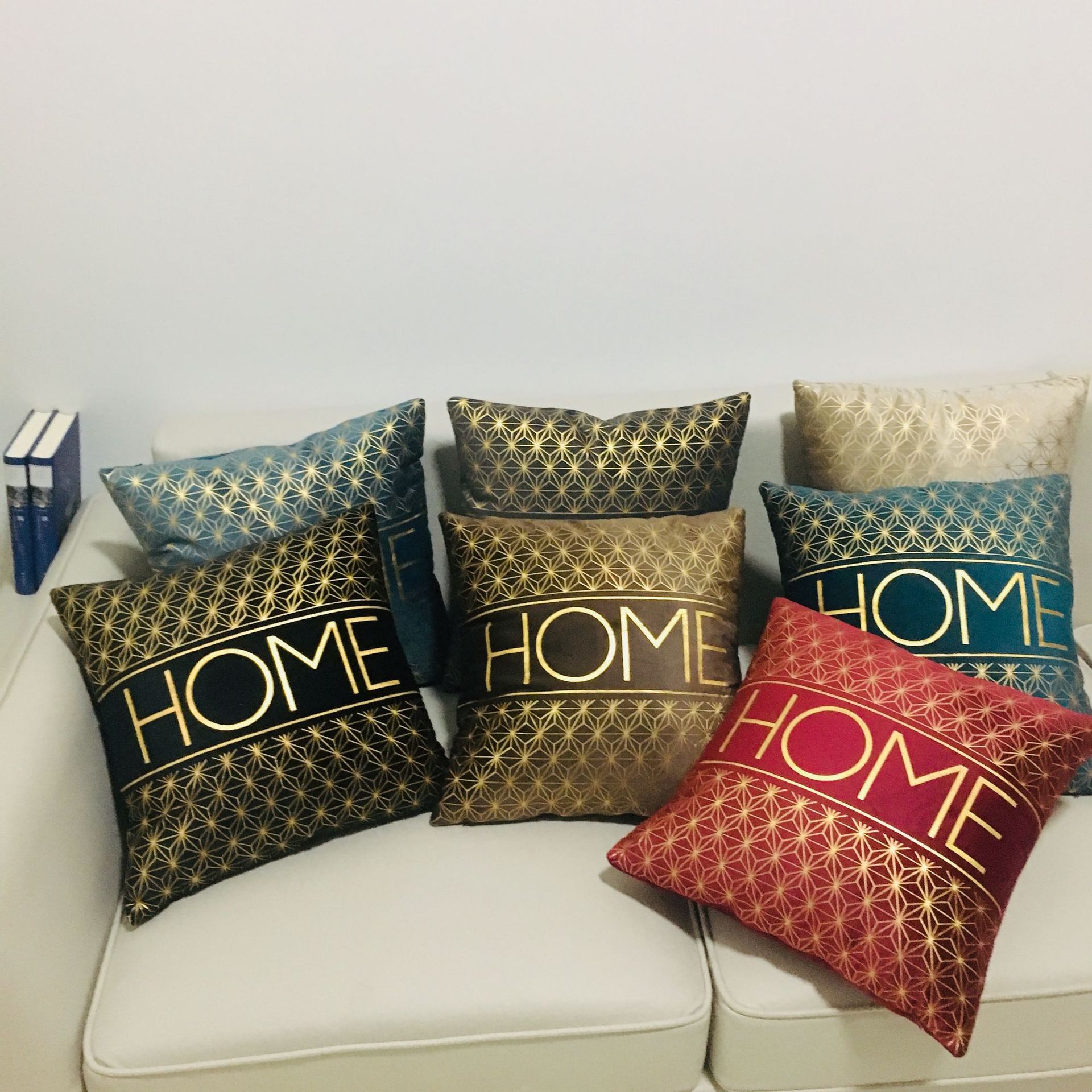 Haona Home Textile Amazon Burst Home Dutch Velvet Solid Color Throw Pillow Cross Border Car Cushion Office Sofa Pillow details Picture