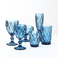 厂家欧式复古菱形浮雕玻璃杯红酒杯口杯彩色高脚杯壶7件套装图