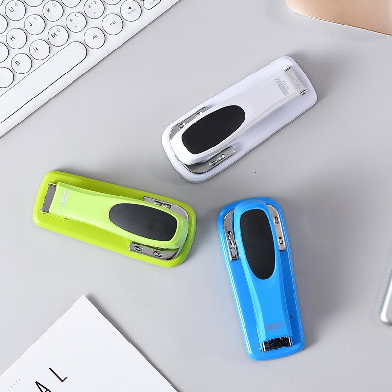 Metallic color 360-degree rotating stapler No. 12, labor-saving stapler, office standard binding stapler wholesale