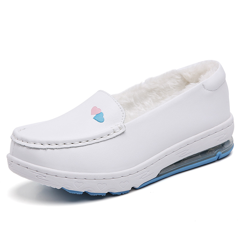 Women's shoes Autumn 2022 New style air-cushioned nurse shoes, women's single shoes, women's wedge heel, comfortable flat work white shoes, women Item Picture