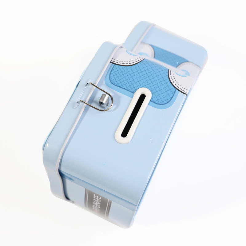 New Back-To-School Gifts Shoes Alarm Clock Piggy Bank Kindergarten Gift Ideas Locking Tinplate Piggy Bank Application Scenario
