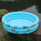 婴儿充气水池90cm120cm150印花PVC泳池充气玩具三环圆形游戏池宝宝戏水池钓鱼池图