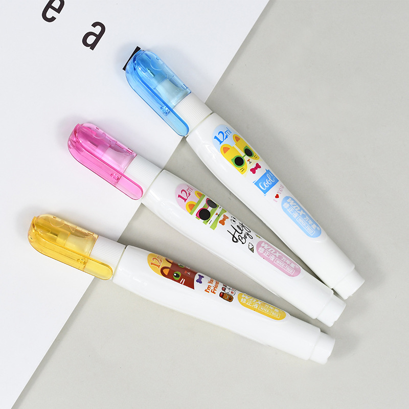 Weibo cartoon creative press type correction liquid pen children correction liquid multi-color learning with modification liquid Specification drawing
