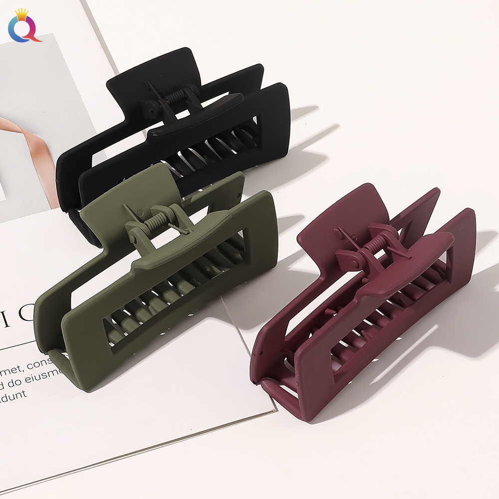 Qiyue Cross-border Amazon matte hair clips, simple large grabbers, cross hair grabbers, updo shark clips wholesale pic 53