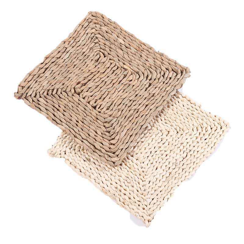 现货DIY/草席子玉米皮/玉米皮垫坐垫白底实物图