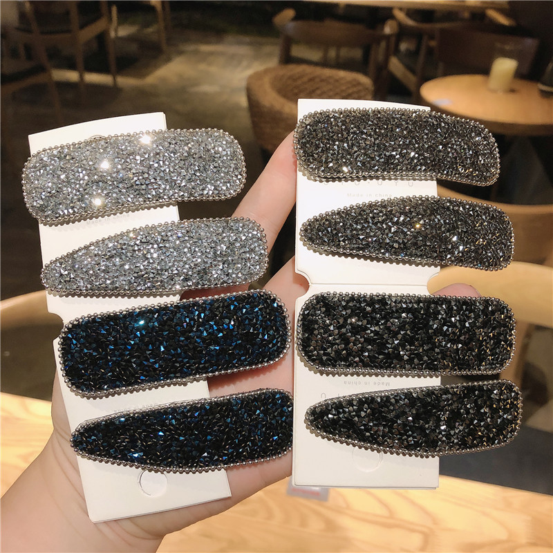Korean Net Red Rhine-Diamond Hairpin Edge Clip Net Red Bb Clip Female Broken Hair Simple Clip Headwear Explosive Hair Accessories Female details Picture