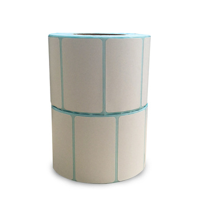 Manufacturer's Quality Blue Bottom Three Heat-Proof Paper 50*30*800 Self-Adhesive Small Label Paper Bar Code Printing Item Picture