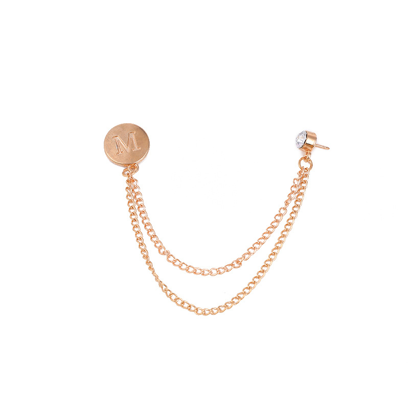 High-Grade European American Korean Temperament Pearl Alloy Chain Brooch British Style Shoes And Hats Accessories Suit Diamond Chest Chain Item Picture