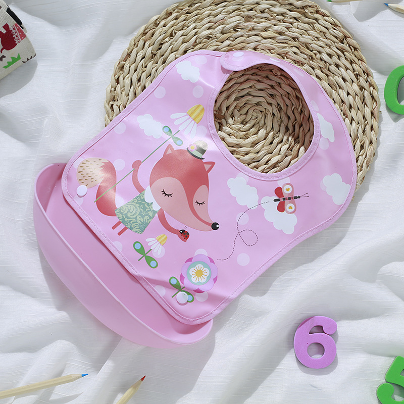 婴儿围嘴卡通宝宝吃饭围兜口水巾小孩儿童防水口水兜 Item Picture