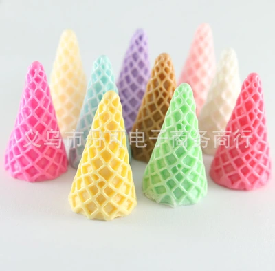 5.5*2.3Mm Large Cone Eco-Friendly Ice Cream Resin Cone Cream Glue Cone Ice Cream Ball Ornaments