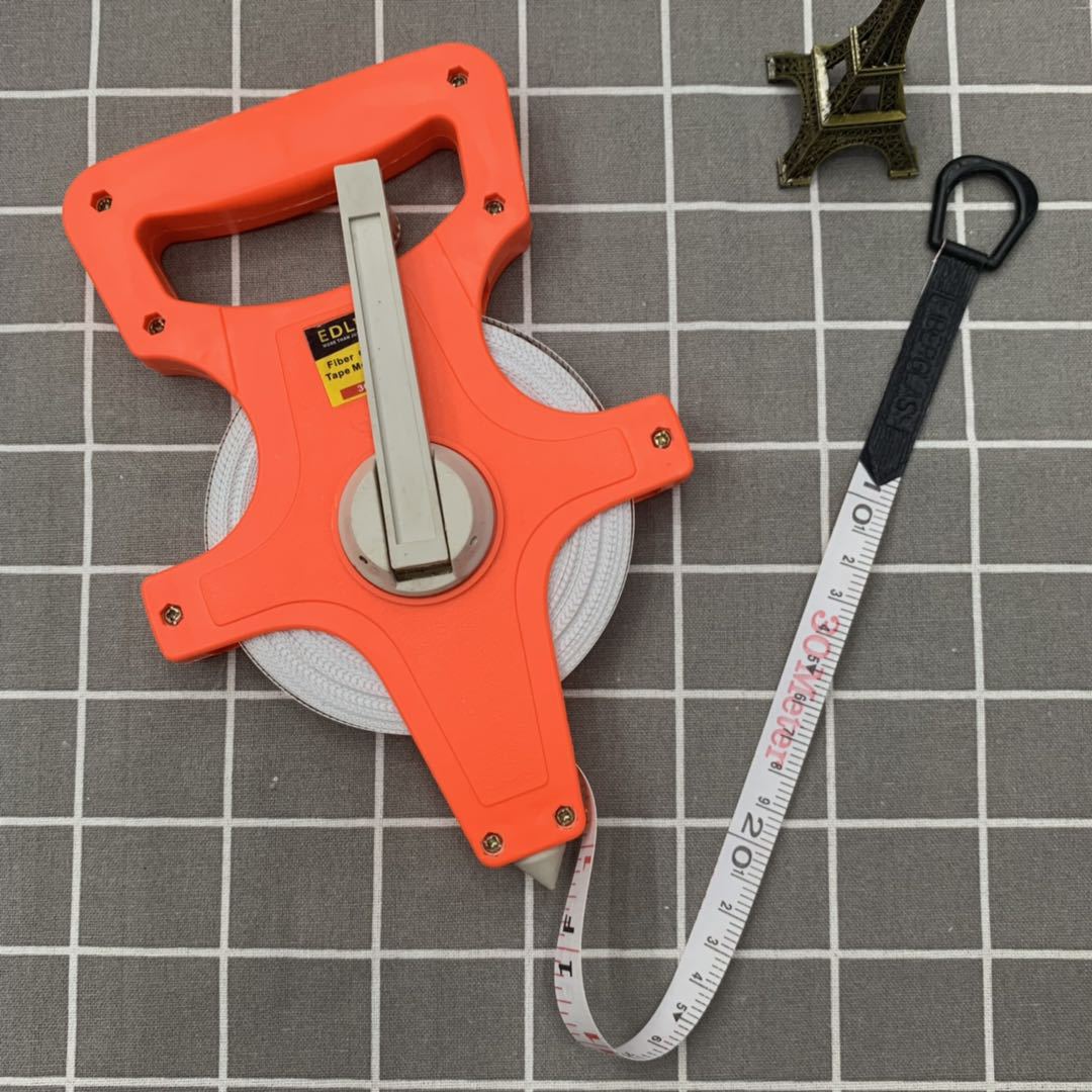 Small Red Shelf Ruler Soft Fiber Pvc Cloth Ruler Frame Steel Tape Measuring Site Plastic Hand-Held Hand 100 Meters