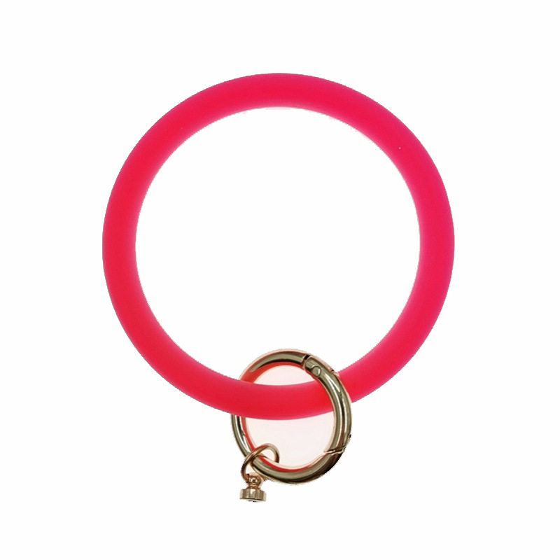 硅胶手环diy手机链白底实物图