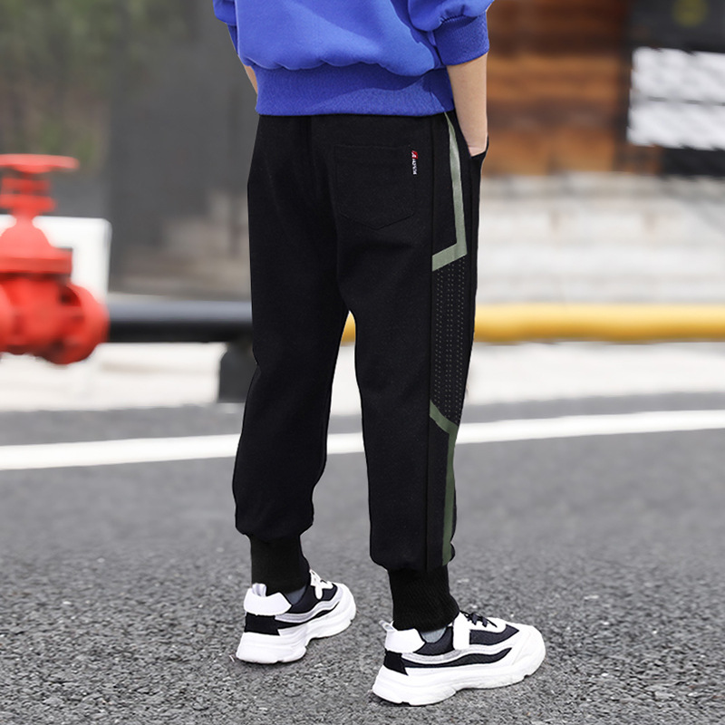 Boys' trousers Spring and autumn style stylish long pants 2022 New children's casual sports pants Knitted large children's sweatpants trend Application Scenario