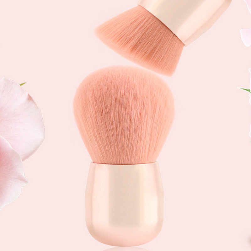 Creative New Loose Powder Blush Brush Electroplating Single Branch Fiber Hair Mushroom Head High Light Contouring Brush Manufacturers Wholesale details Picture