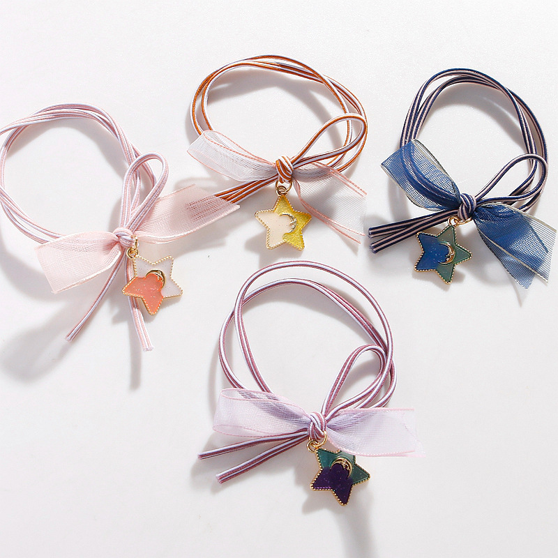New Ins Star Headband Bow Korean Version Ribbon Hair Band Hair Accessories Boutique Supply details Picture