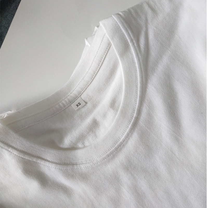 2020优衣K新款纯色光板T恤女白色短袖情侣亲子装一件代发详情图1