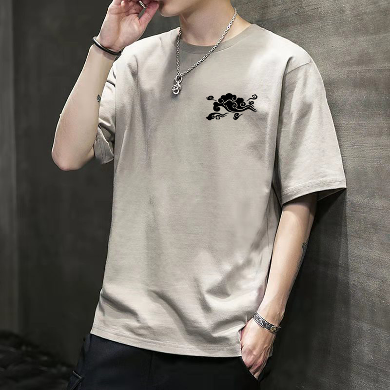 爆款男士短袖t恤夏季潮流韩版修身打底衫衣服大码青少年男装图