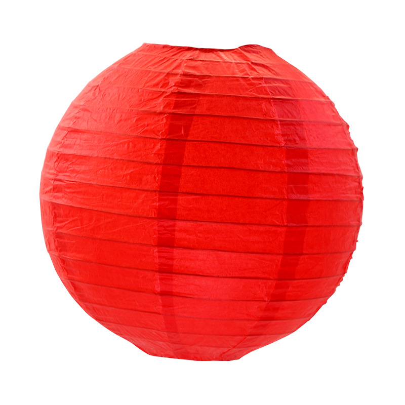 Wholesale handmade round colored paper lanterns for Mid-Autumn, New Year's Day and Spring Festival parties, shopping mall decoration and festive items Application Scenario
