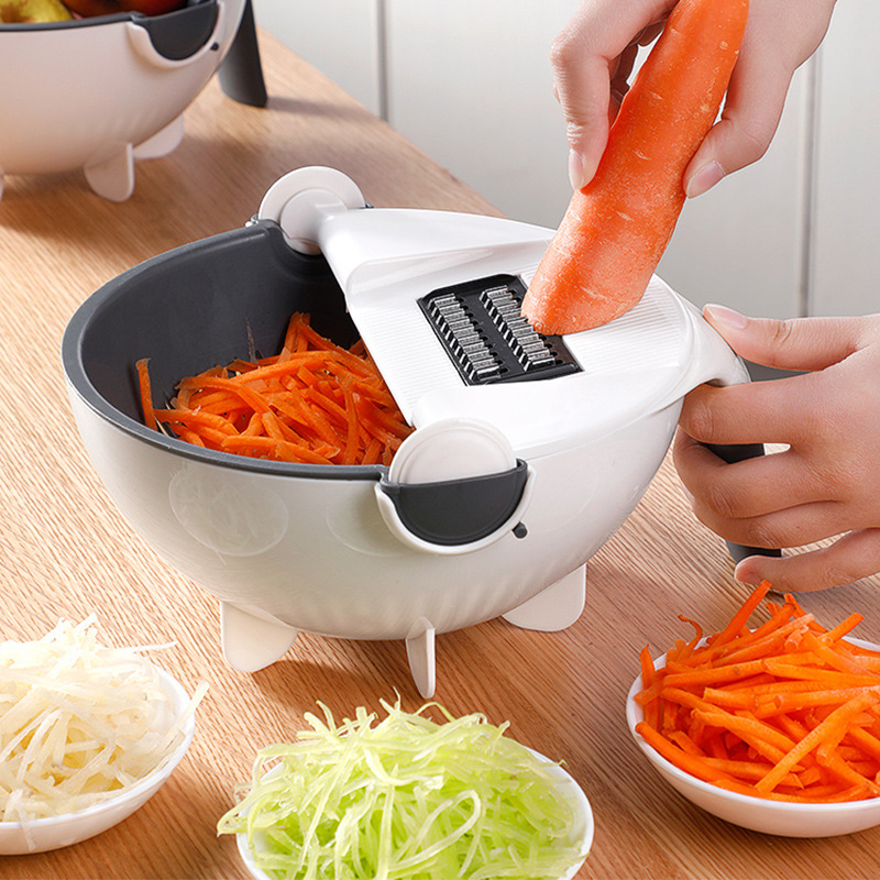 Lazy multi-functional vegetable cutter 9 in 1 household manual round fruit and vegetable slicer filigree fancy vegetable cutter kitchen full figure