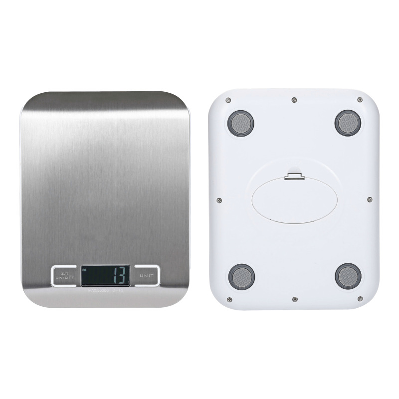 Stainless steel kitchen scale, household waterproof digital food baking gram scale, best-selling kitchen electronic scale on Amazon Item Picture