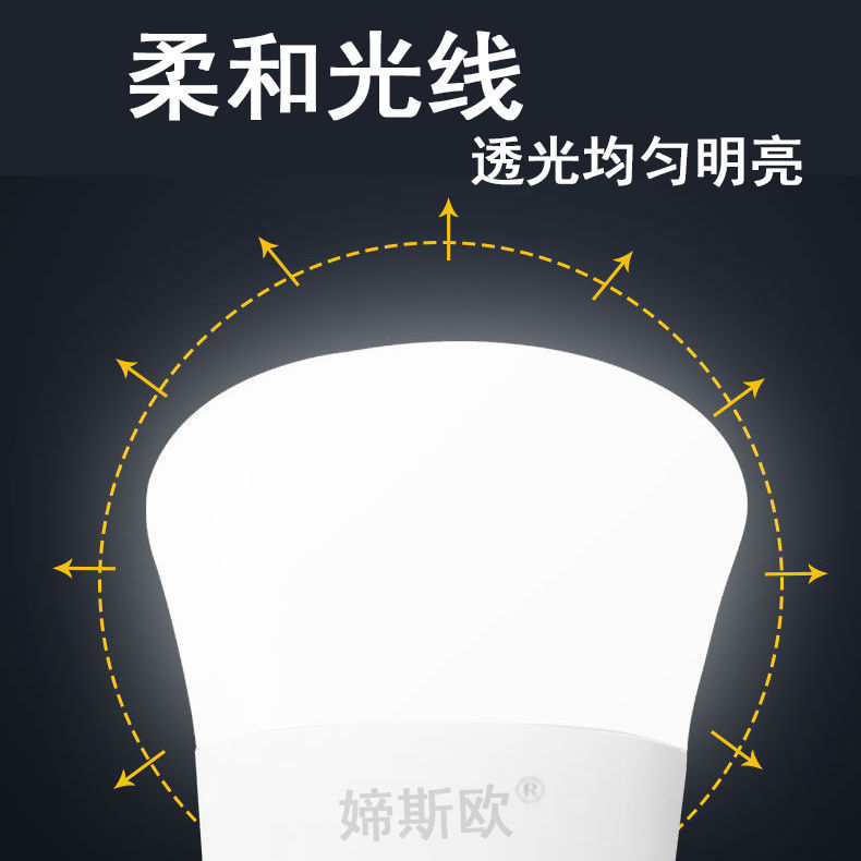 LED灯泡超亮球泡灯 E27螺口 LED护眼节能灯 家用商用省电照明灯泡细节图
