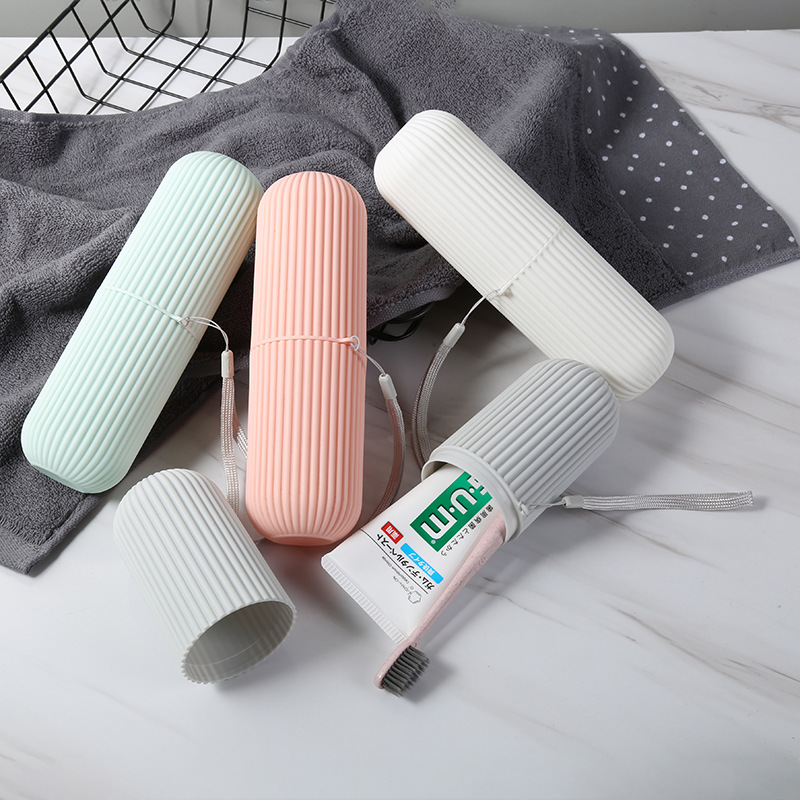 Creative portable travel toothbrush box, eco-friendly toothbrush and toothware storage box set, simple couple toiletry cup manufacturer details Picture