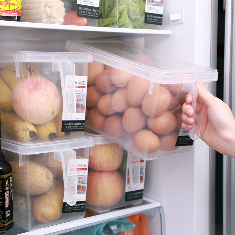 塑料冰箱收纳盒批发冷冻盒食品级透明保鲜盒家用鸡蛋收纳盒抽屉式详情图2