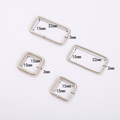 En stock cuerda de tracción de mascotas anillo de hierro niños mochila escolar de dos marchas hebilla cuadrada hardware ropa accesorios de equipaje fabricante al por mayor Item Picture