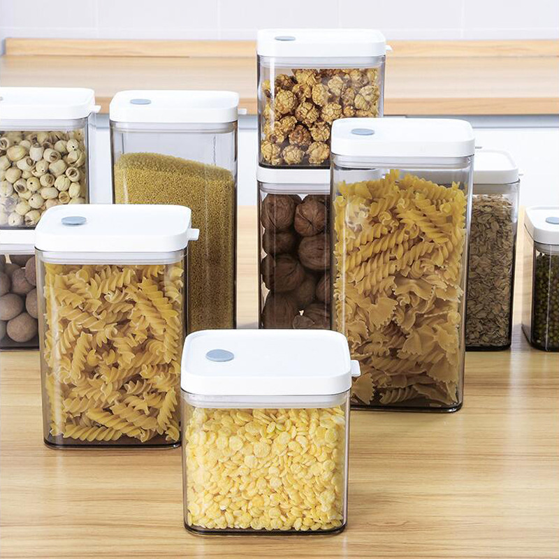 Sealed Canned Grain Storage Box Clear Kitchen Food Plastic Household Snack Bottle Moisture-Proof Storage Jar details Picture