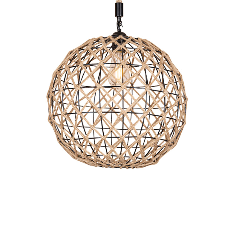 The manufacturer supplies retro industrial lamps, creative and personalized American loft rope restaurant and bar counter decoration chandeliers Item Picture