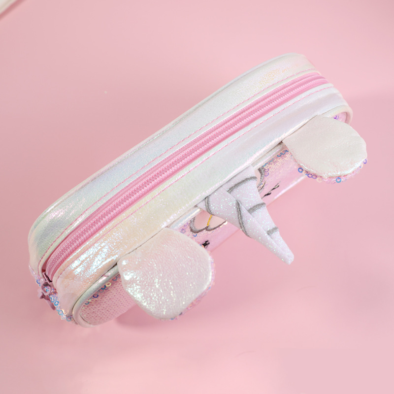 Self-owned brand creative unicorn, sequined large-capacity pen case, student stationery storage bag, hand-held silicone pen case, simple and niche brand style Application Scenario