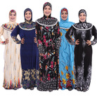 SL20618义乌阿拉伯服装工厂批发伊斯兰祈祷女士长袍 花布袍