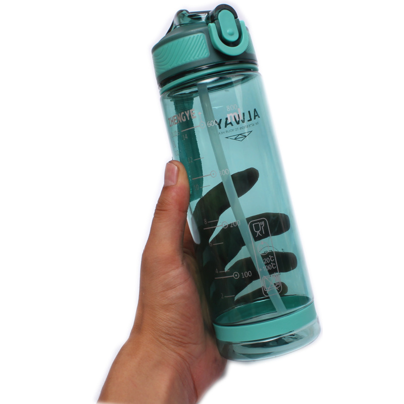 Large Capacity Sports Kettle Straw Cup Duckbill Cup Wholesale Adult Plastic Water Cup Portable Fitness Water Bottle Custom details Picture
