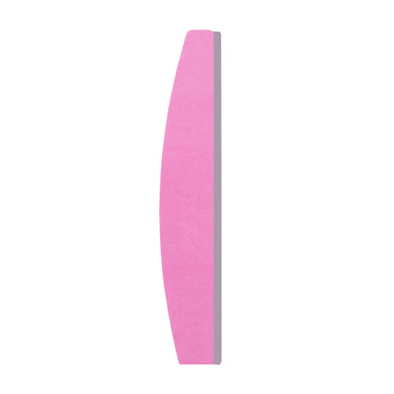 Nail care tools: Pink crescent-shaped diamond-shaped sponge file strips, double-sided shaping and twisting strips, high-elasticity nail polishing file strips, shanilak Item Picture