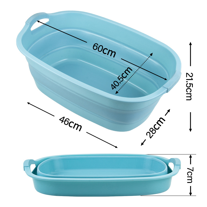 折叠盆洗脸洗衣洗脚学生宿舍家用塑料脸盆便携式旅行地摊儿童盆子详情图2