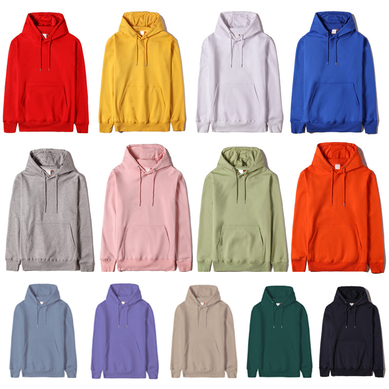 Autumn and winter 600g silver fox velvet hooded cover plus velvet thickened fashion men's hoodie custom work clothes printing logo Specification drawing