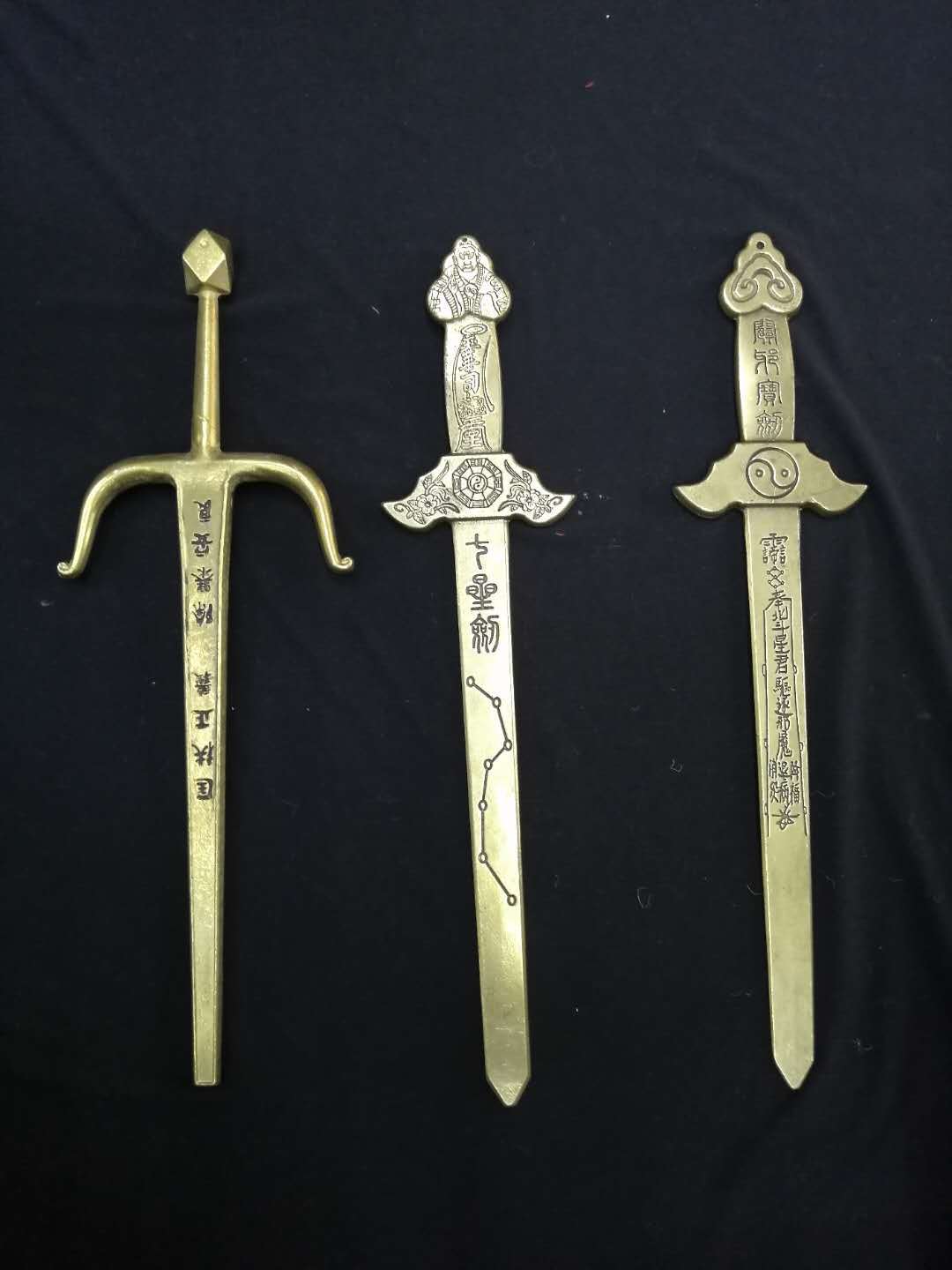 纯铜七星剑  太极剑 批发 铜钱剑  风水工艺品摆件