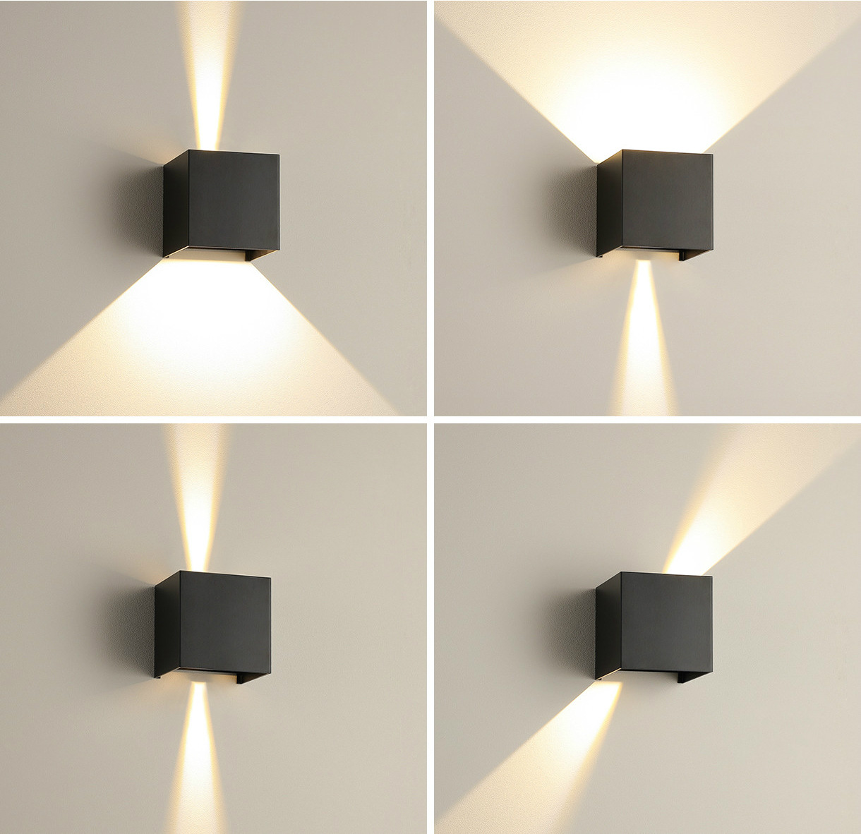 Corridor Light Up And Down Adjustable Angle Double Head Creative Patch Type Led Outdoor Waterproof Wall Lamp
