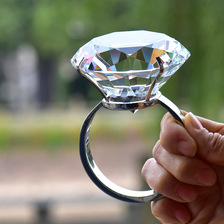 水晶超大钻戒 钻石水晶大戒指 结婚求婚道具 酒店用品钻石餐巾环祥裕水晶