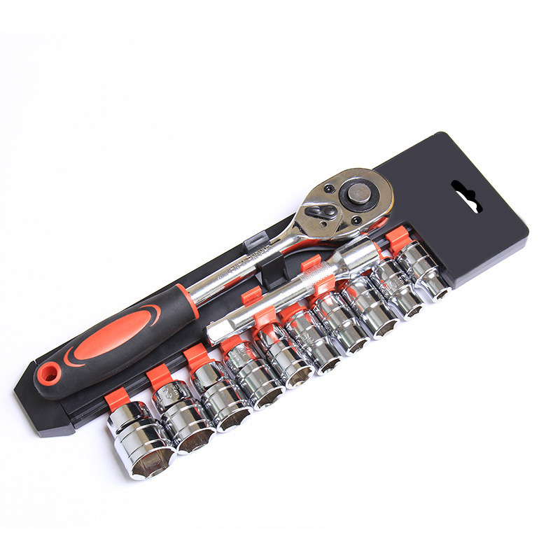 12 Sets Of Auto Repair Tools Quick Socket Wrench Automotive Hardware Box Combination Source Manufacturers Item Picture